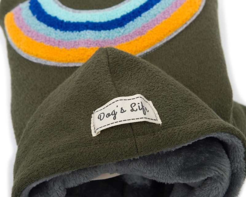 Dog's Life Count Your Rainbows Hoodie Green - S