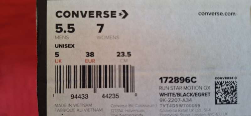 CONVERSE Run Star Motion Ox - UK 5