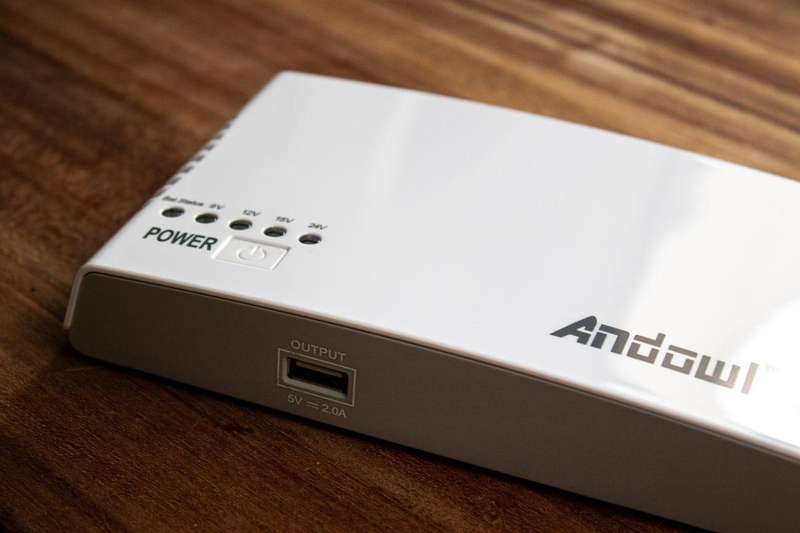 Andowl 12000mAh Mini DC UPS White Q-A212