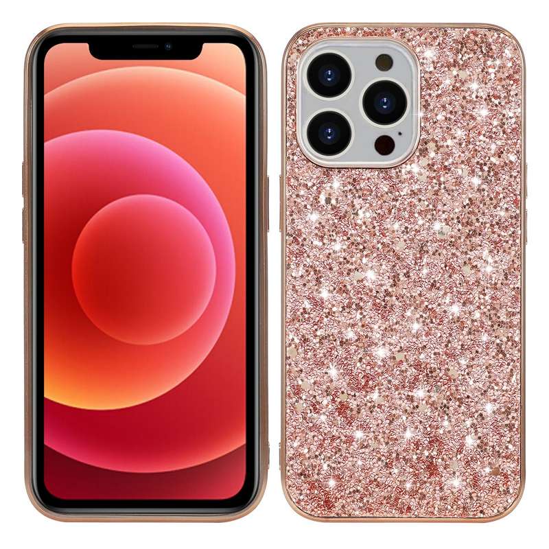 Glitter Protective Case compatible with iPhone 13 Mini - Pink Glitter