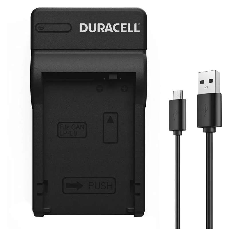 Charger for Canon LP-E8 Battery by Duracel