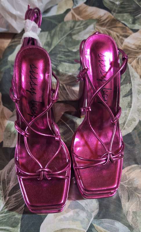 Sissy Boy - Wrapped Up Platform Gladiator Purple -UK 8