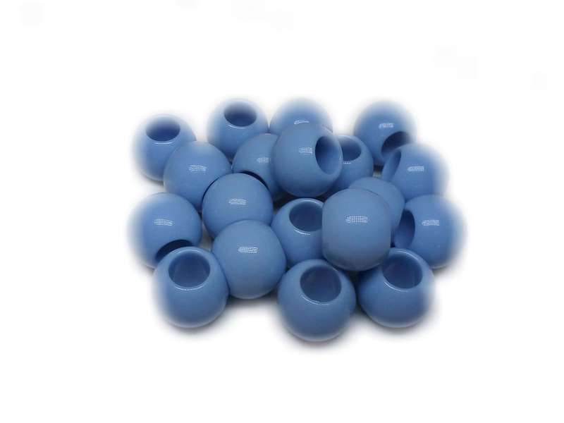 BEAD COOL - Plastic Bead Big Hole -Blue -130pcs (Dia 18mm with 8mmHole)