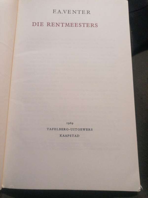 Die Rentmeesters F.A. Venter 1969