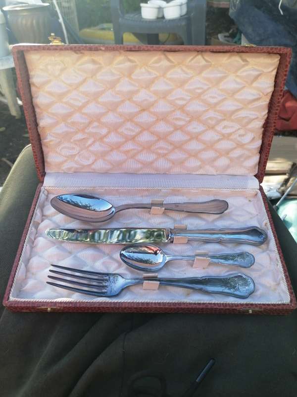 Antique travel cutlery set