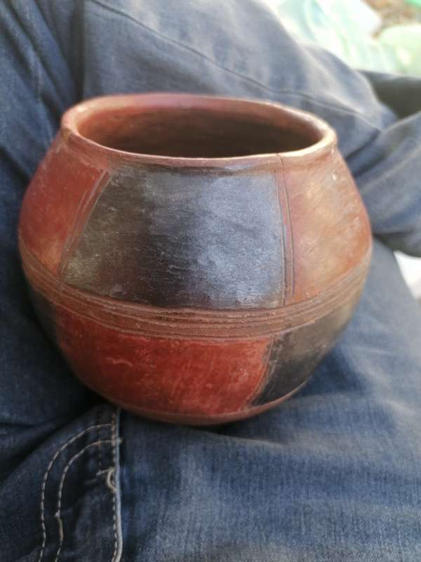 Old Zulu Beer Pot 14cm x 13cm x 13cm