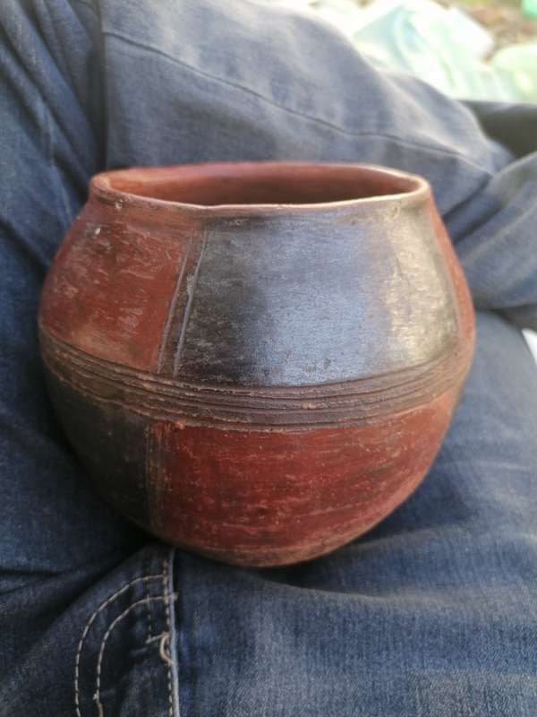 Old Zulu Beer Pot 14cm x 13cm x 13cm