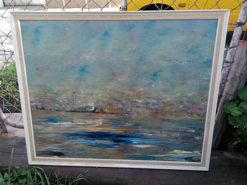 LARGE PAINTING FROM ITALY.CANT MAKE OUT THE ARTIST