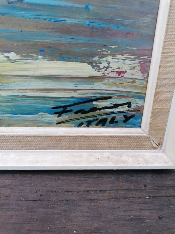 LARGE PAINTING FROM ITALY.CANT MAKE OUT THE ARTIST