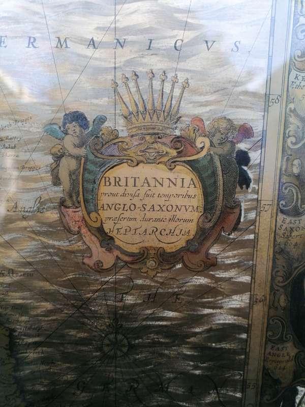 OLD HEPTARCHY MAP OF GREAT BRITAIN BY JANSON