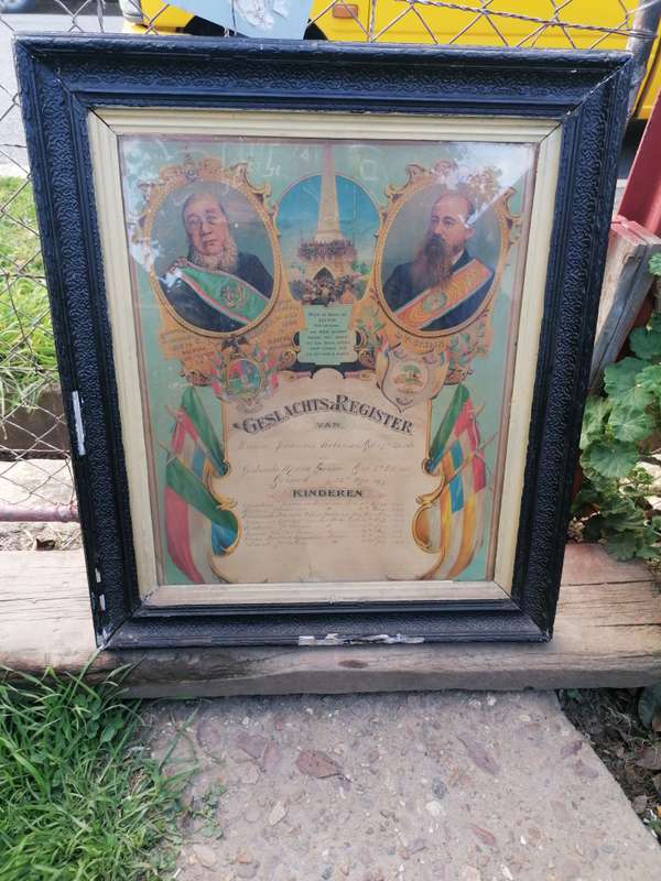 SKAARS OORSPRONKLIKE AFRIKANA GESLACHTS REGISTER VAN WILLEM JOHANNES ROBINSON GEB 27 SEPT 1868