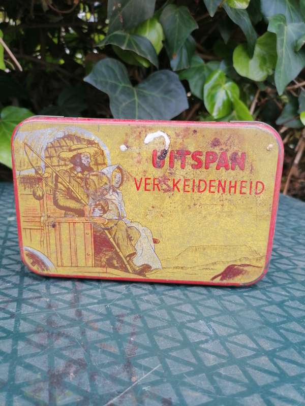 1940s Beacon Produkte UITSPAN Lekkers en Sjokolade Blik