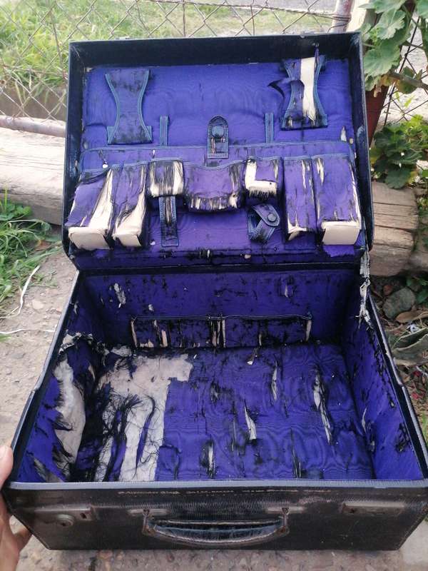 Vintage travel suitcase. Great character