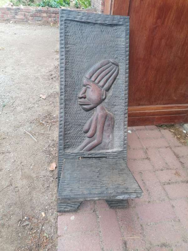 Solid wood tribal chair