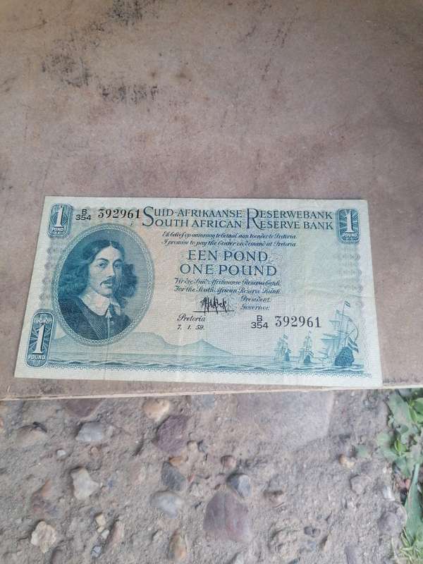 1959 South African 1 Pound Note