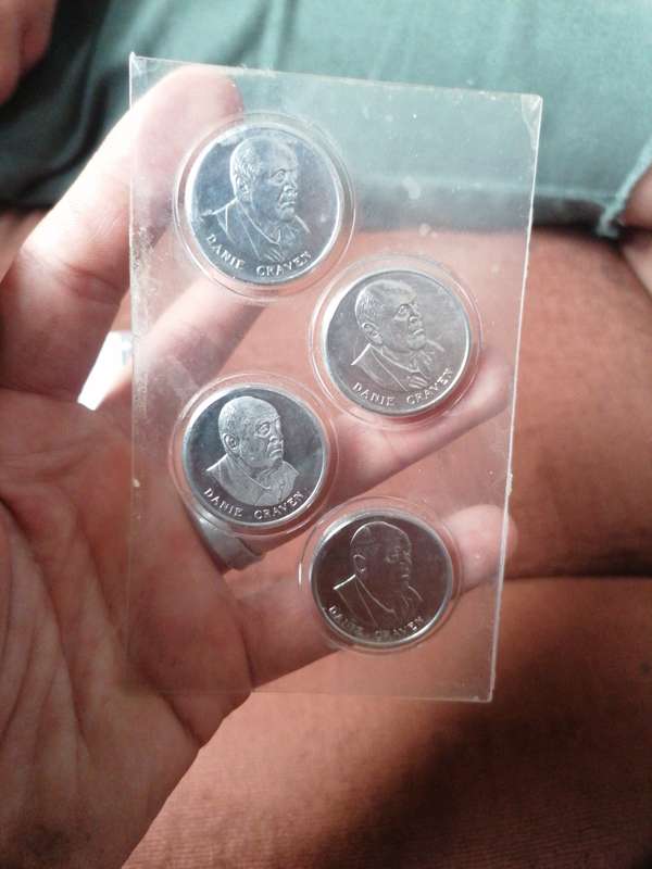 Danie craven birthday token sets. Bid per set