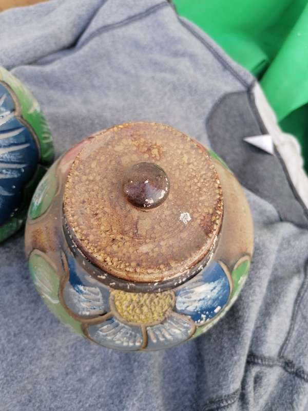 Vintage set of 2 flower jars