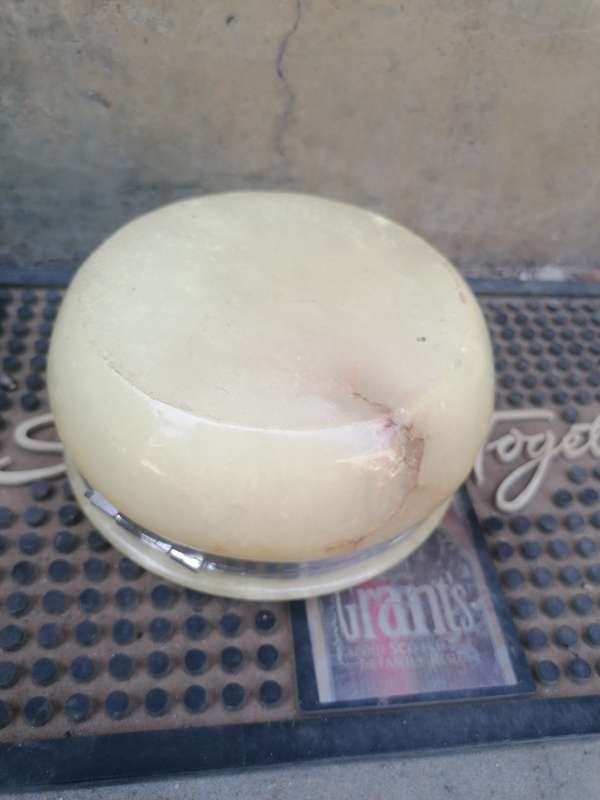 Vintage Genuine Alabaster Hand Carved Made in Italy Hinged Trinket Box