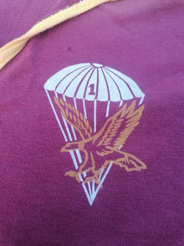 paratrooper shirt might be a medium