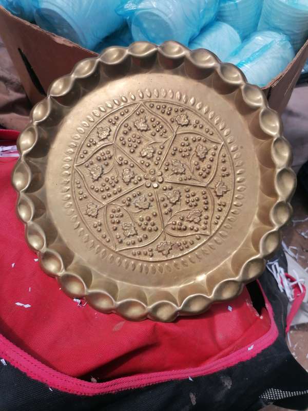 Lovely brass hanging wall tray