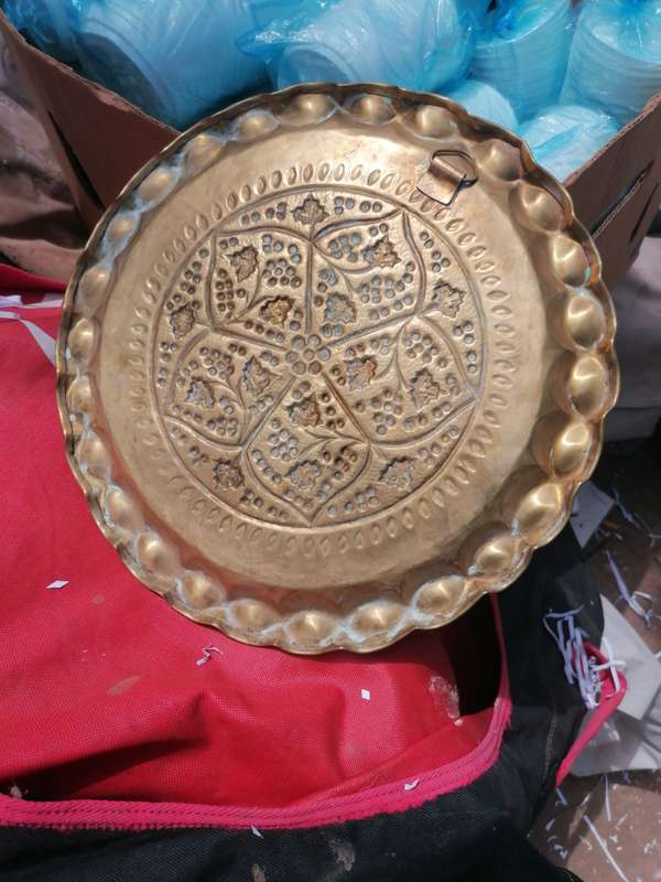 Lovely brass hanging wall tray
