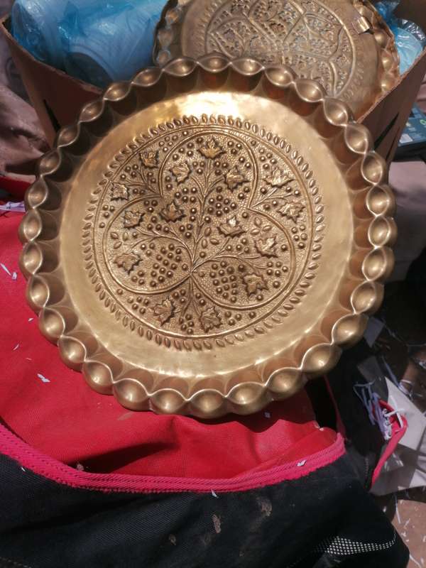 Lovely brass hanging wall tray