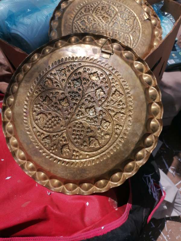 Lovely brass hanging wall tray