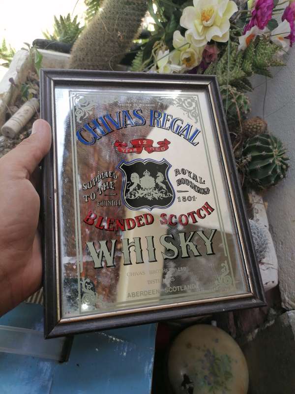 Small Vintage chivas regal bar mirror