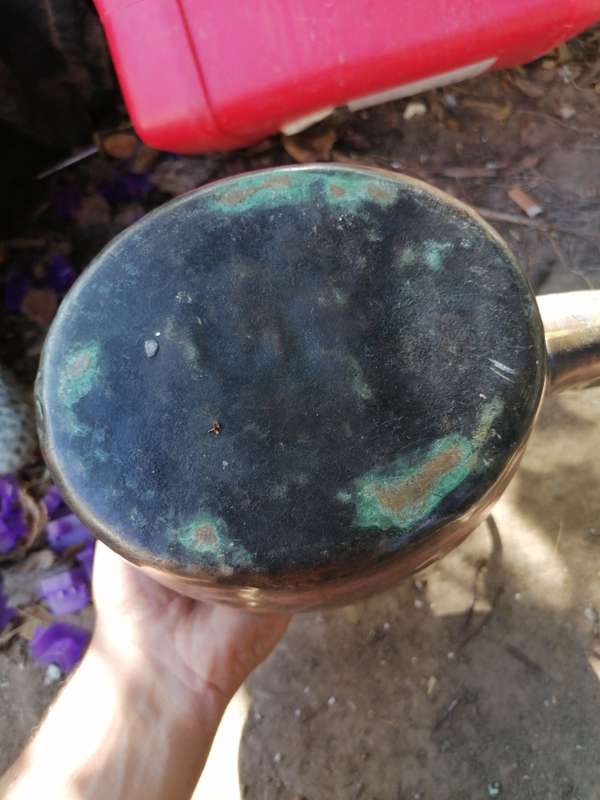 Antique copper kettle