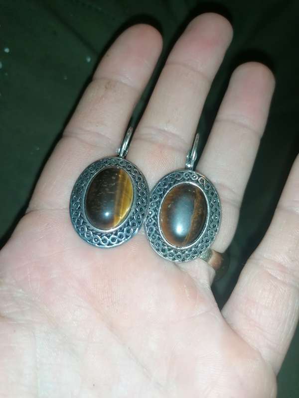Set of Tigers eye earrings