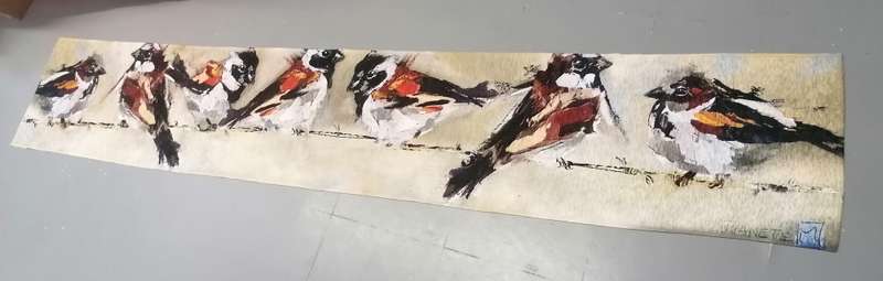 Single Sparrow Mix By Juanette Menderoi Table Runners