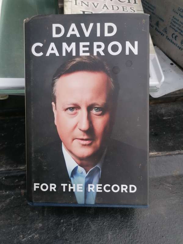 For the Record Book by David Cameron signed book