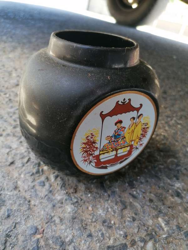 Vintage Burgess & Leigh Ceramic Tea Caddy - Earl Grey Made For Twinings