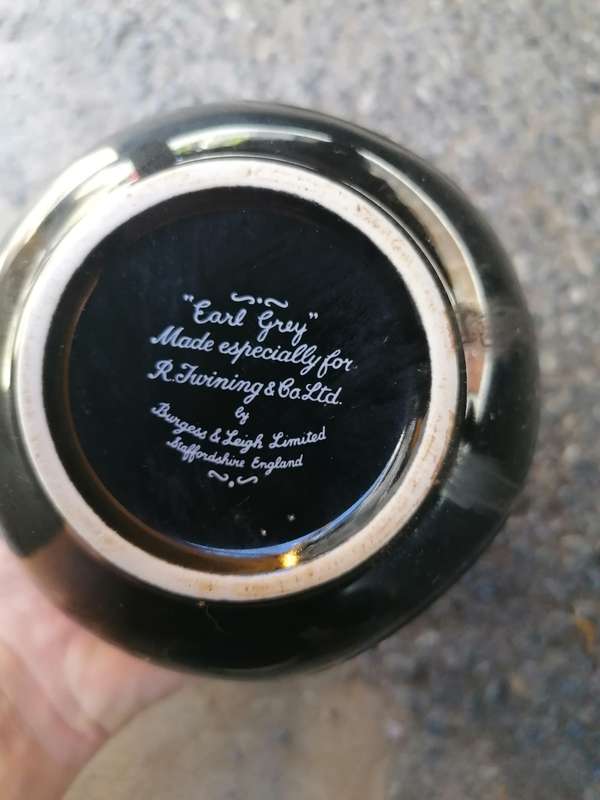 Vintage Burgess & Leigh Ceramic Tea Caddy - Earl Grey Made For Twinings