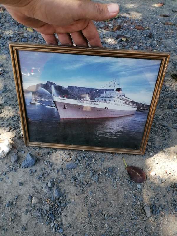 Framed picture of a boat