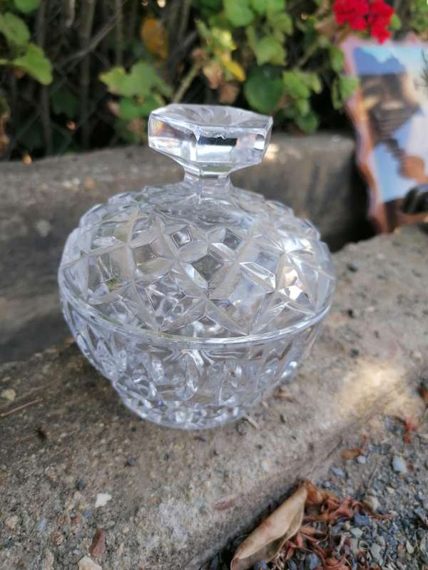 Crystal sugar bowl