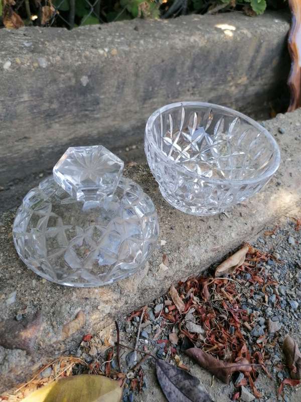 Crystal sugar bowl
