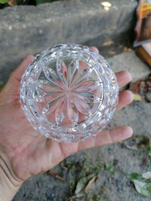 Crystal sugar bowl