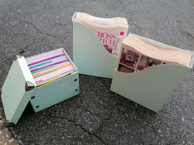 Large set of cross stitch books and patterns
