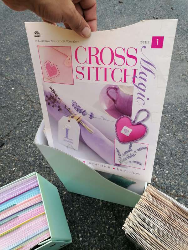 Large set of cross stitch books and patterns