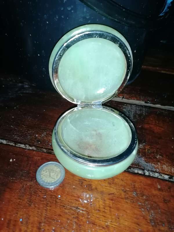 vintage Alabaster trinket box, Made in England