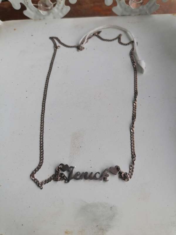 Made in Italy 925 silver necklace with Jenick name
