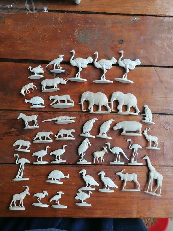 37 Original Coca Cola Miniature White Plastic Animal Collectibles CIRCA 1960's -