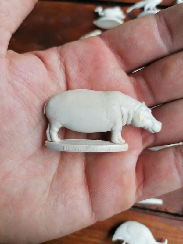 37 Original Coca Cola Miniature White Plastic Animal Collectibles CIRCA 1960's -