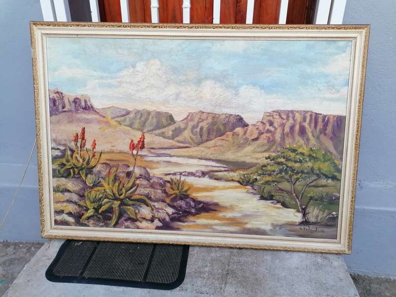 Stunning large G.R.Woods 1974 painting