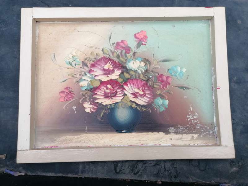 Vintage framed painting, unsigned