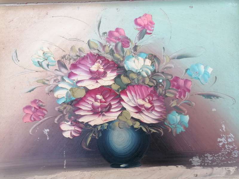 Vintage framed painting, unsigned