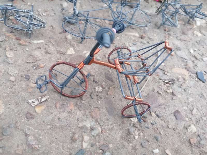 Handmade bicycle from wire