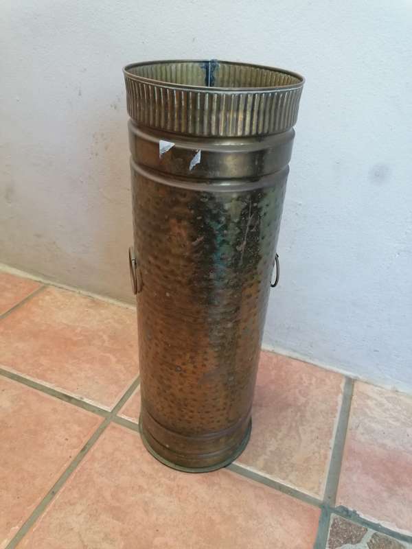Vintage brass umbrella stand