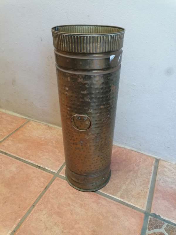 Vintage brass umbrella stand